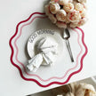 Set De Table Cuir Design Fleur Bord Ondulé