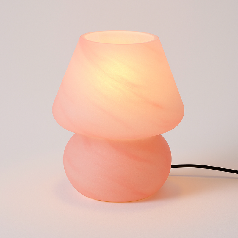 Lampe Champignon Rose Délicate