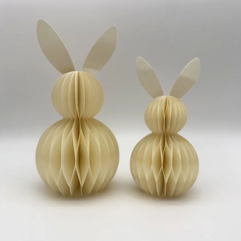 Sculpture Papier Lapin Alvéolé Avec Design 3D Décoratif