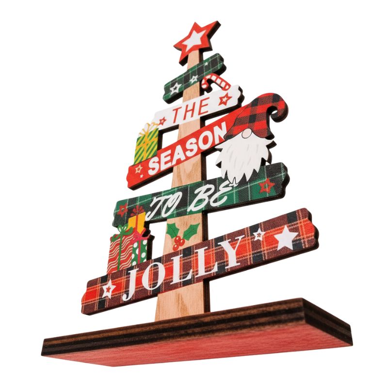 Sapin En Bois Créatif Avec Inscription De Noël