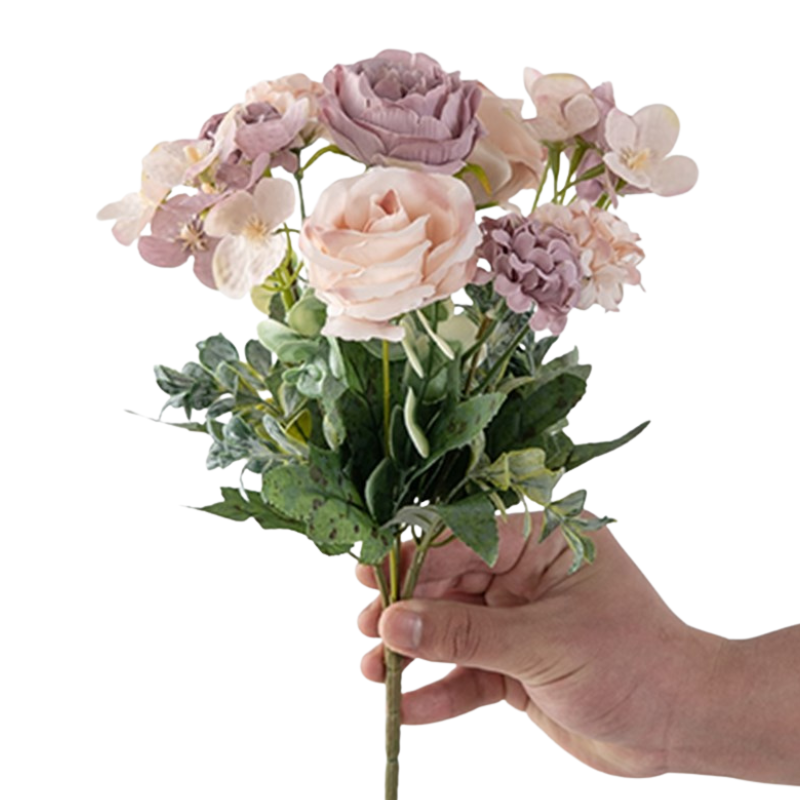 Fleur Artificielle Multicolore Avec Pétales Déployés