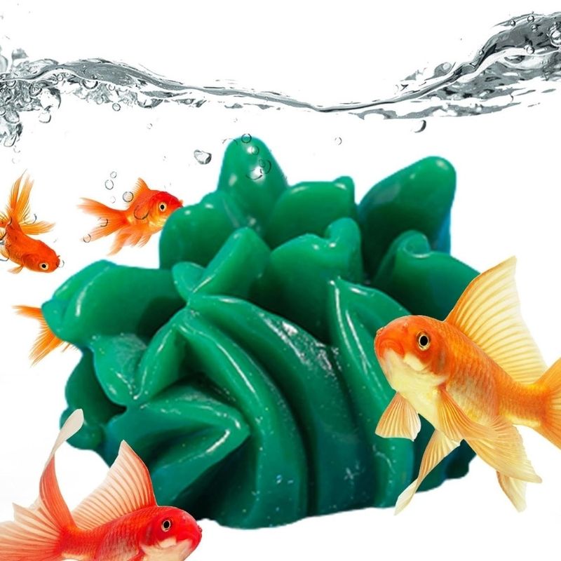 Décoration Terrarium Avec Plante Marine Verte Décorative