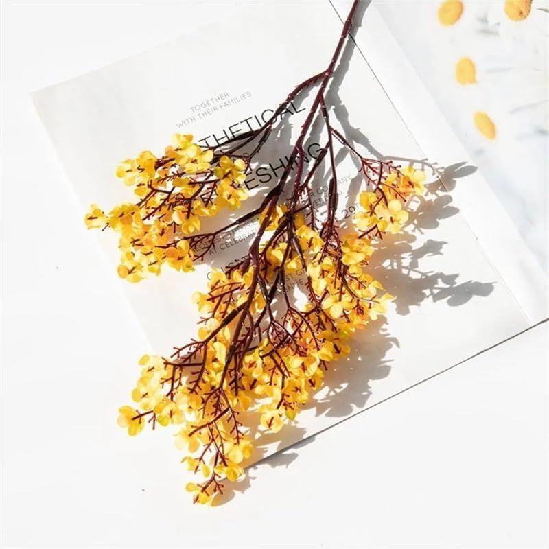 Fleur Artificielle Orange Avec Brins Délicats