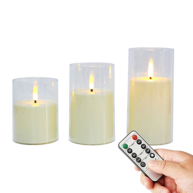 Bougies LED Sans Flamme avec Télécommande Lot de 3