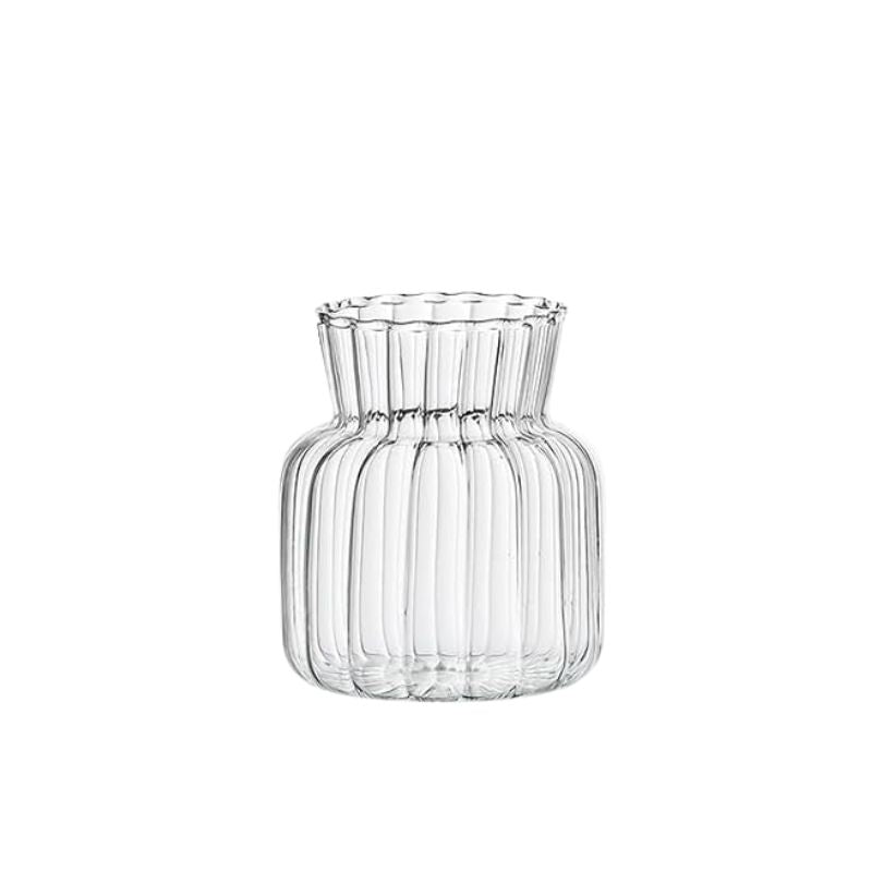 Vase Transparent en Verre de Style Nordique