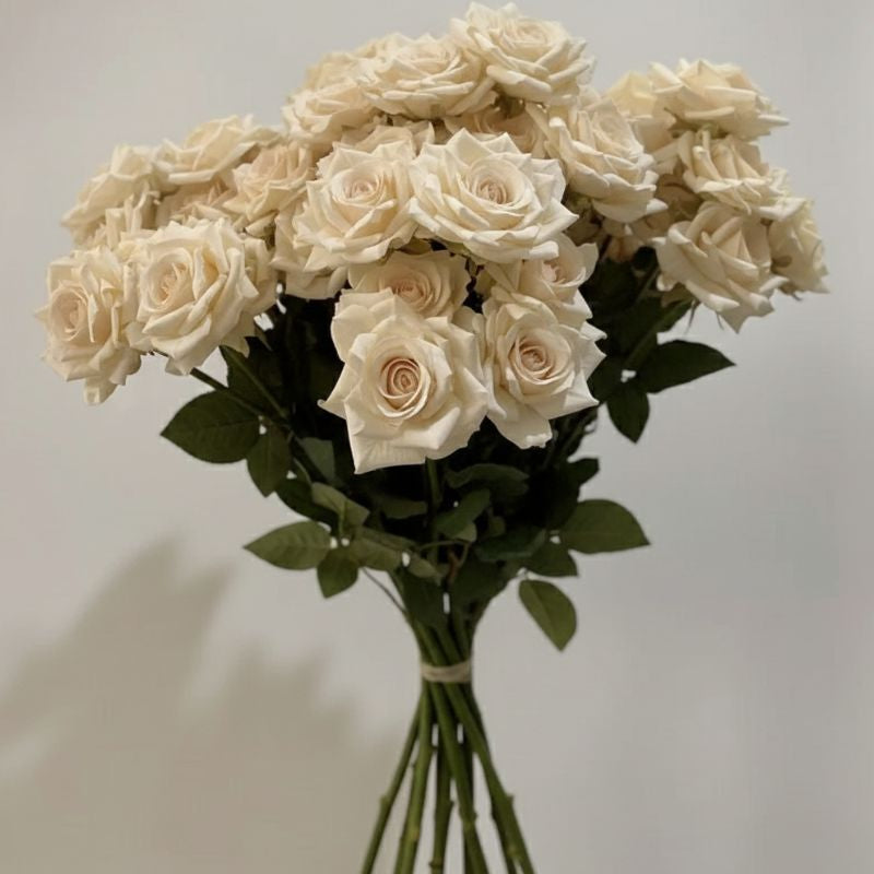 Fleur Artificielle Beige Avec Roses Ivoire