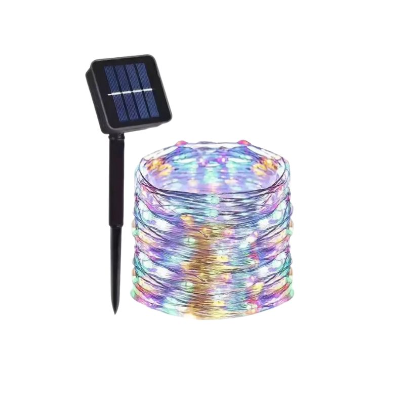 Guirlandes Solaires LED en Cuivre Flexible
