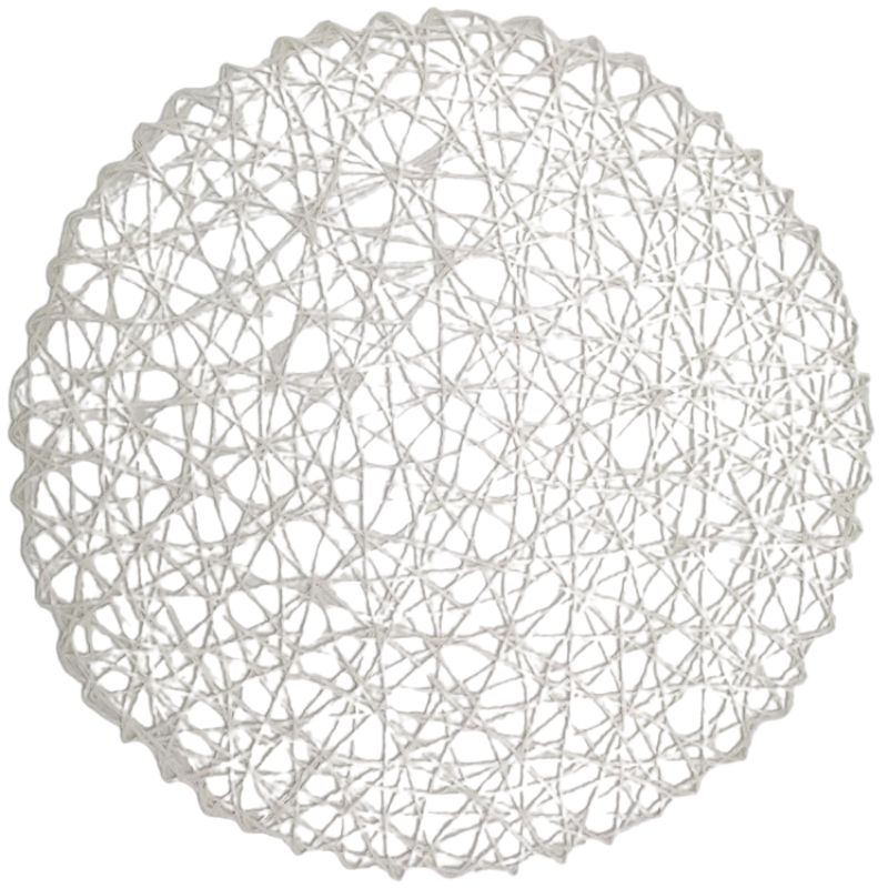 Set De Table En Papier Rond Tissé Style Bohème Élégant 6 Pièces