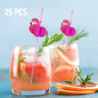 Décorations Été Pailles Flamant Rose 25 Pièces