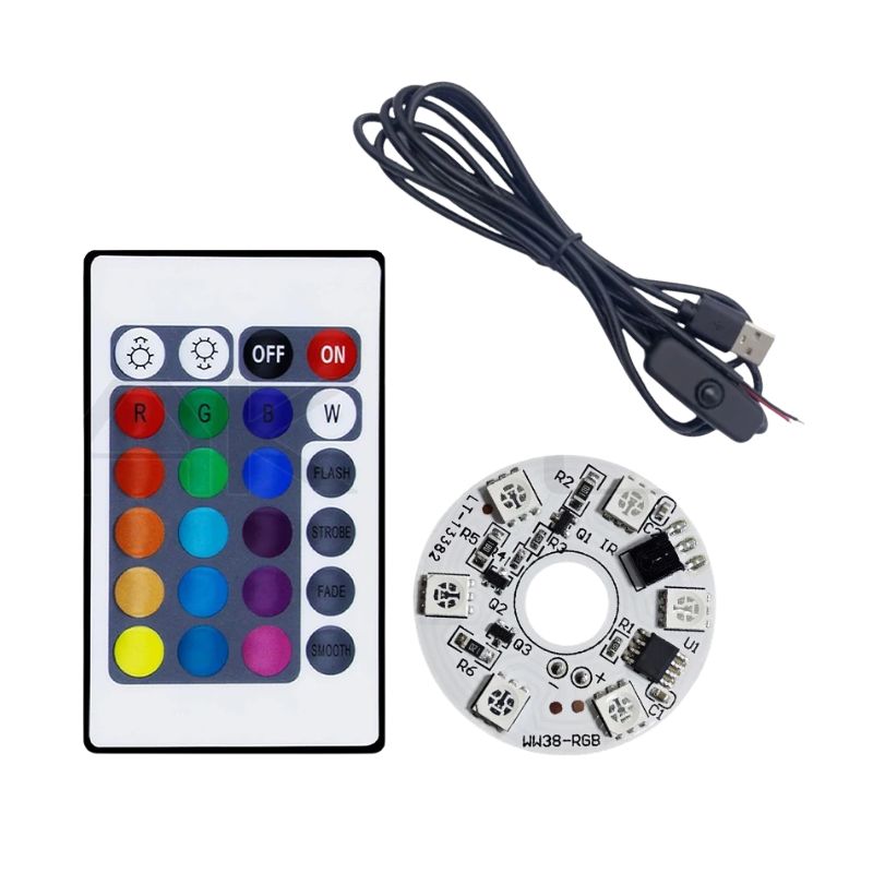 Télécommandes Infrarouges RGB pour éclairage LED avec 24 touches