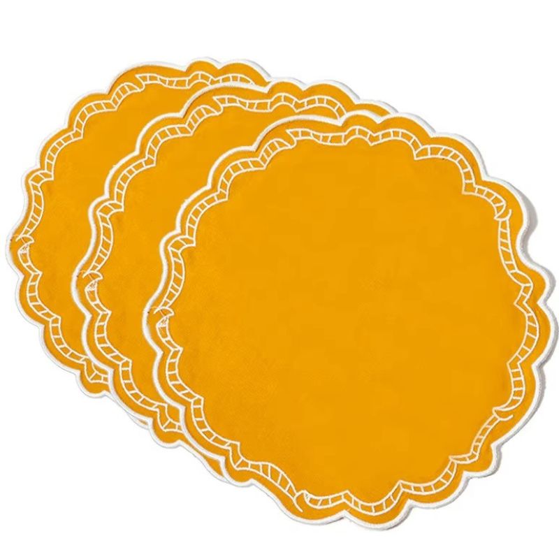 Set De Table En Tissu Brodé 10 Pièces