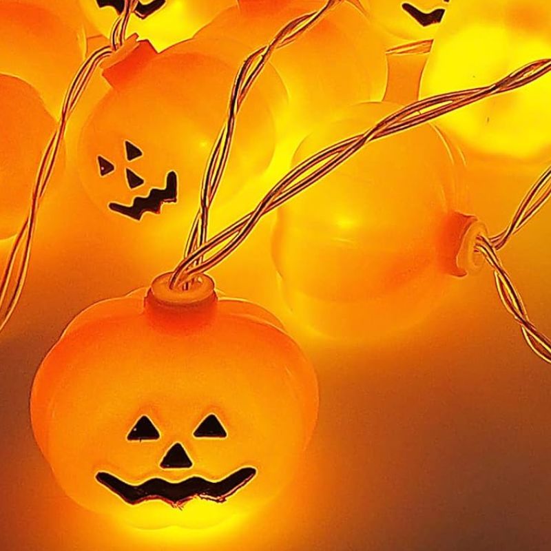 Citrouilles Halloween Guirlande Lumineuse LED Effrayantes