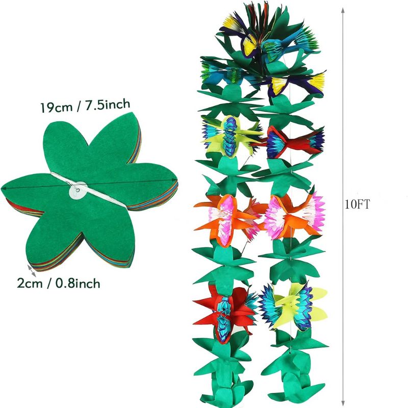 Décorations Été Guirlande Tropicale Fleurs Hawaïennes