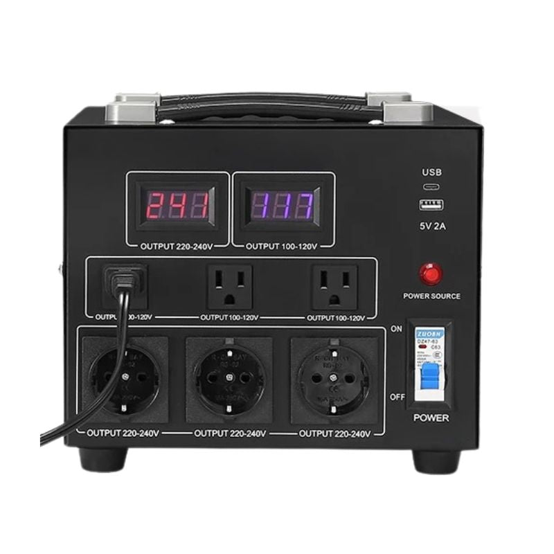 Convertisseur Électrique Avec Protection Sécurisée Et Prises Intégrées