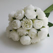 Fleur Artificielle Blanc Roses En Bouquet Volumineux