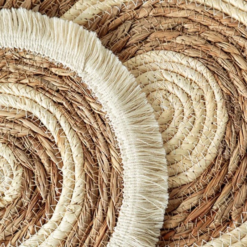 Set De Table En Osier Bohème Chic Avec Texture Tressée Lot de 2