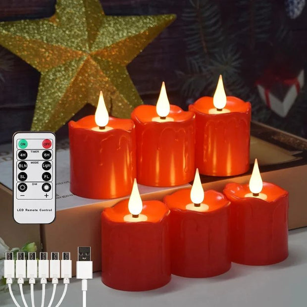 Bougie LED Rechargeable Effet Flamme