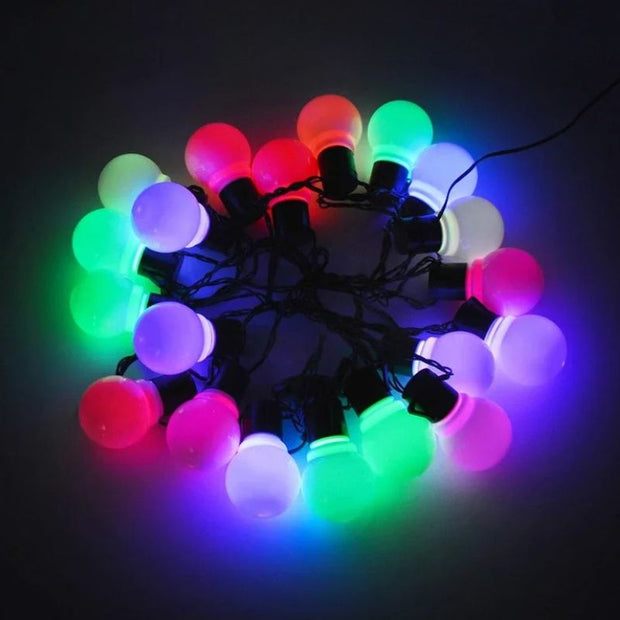 Guirlandes Guinguette Solaires Boules LED Lumineuses