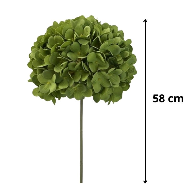 Fleur Artificielle Vert en Bouquet Hortensia Élégant