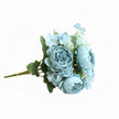 Fleur Artificielle Bleu Roses En Bouquet Texturé