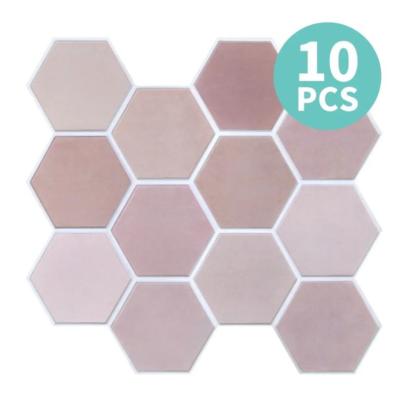 Panneau Mural Décoratif 3D Avec Motif Hexagonal Et Effet Carrelage Moderne