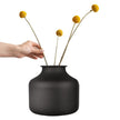 Vase Poser Rond en Fer Noir
