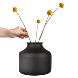 Vase Poser Rond en Fer Noir