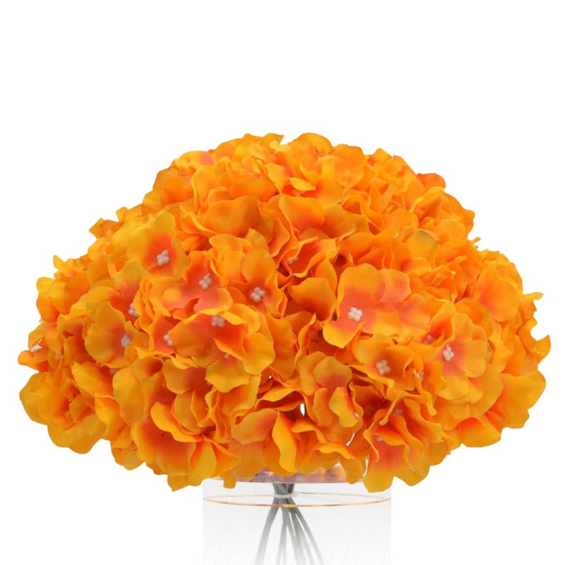 Fleur Artificielle Orange Avec Pétales Légers