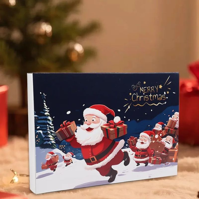 Calendrier De L’Avent Décoratif Avec Cases Numérotées Festives