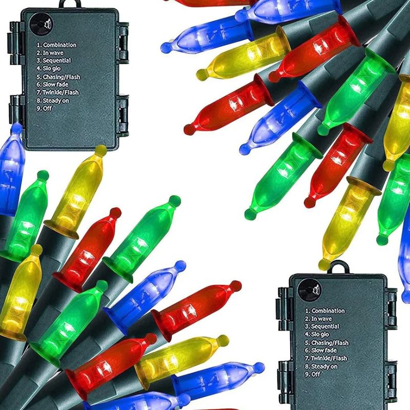 Guirlandes Pour Arbres De Noël LED À Piles