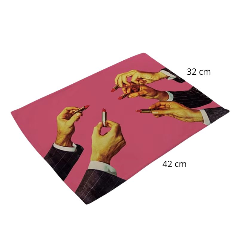 Set De Table En Lin Design Art Contemporain