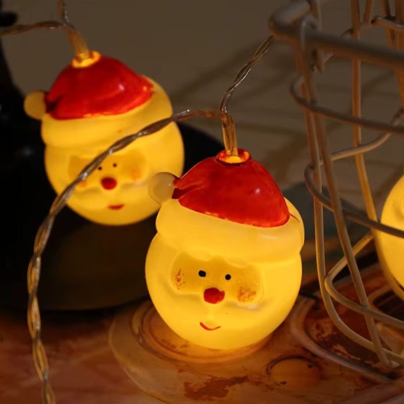 Guirlandes de Noël LED Grinch avec Chapeau Rouge