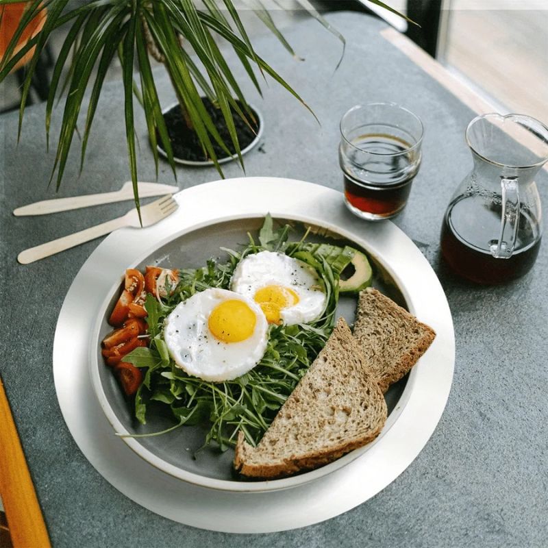 Set De Table Jetable Argenté Rond Avec Effet Miroir Élégant 50 Pièces