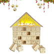 Calendrier De L’Avent Décoratif En Bois Gravé Élégant