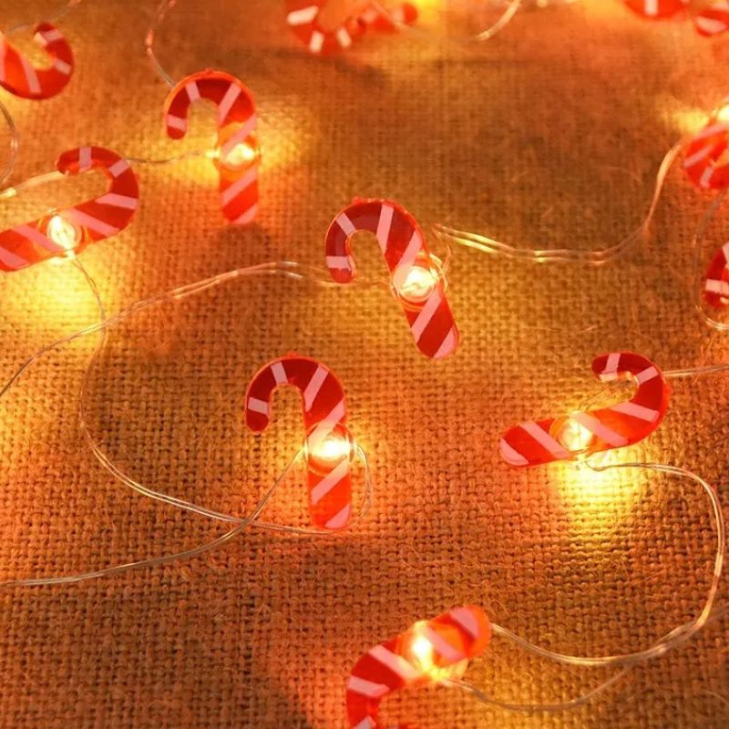 Guirlandes de Noël LED Sucre d’Orge