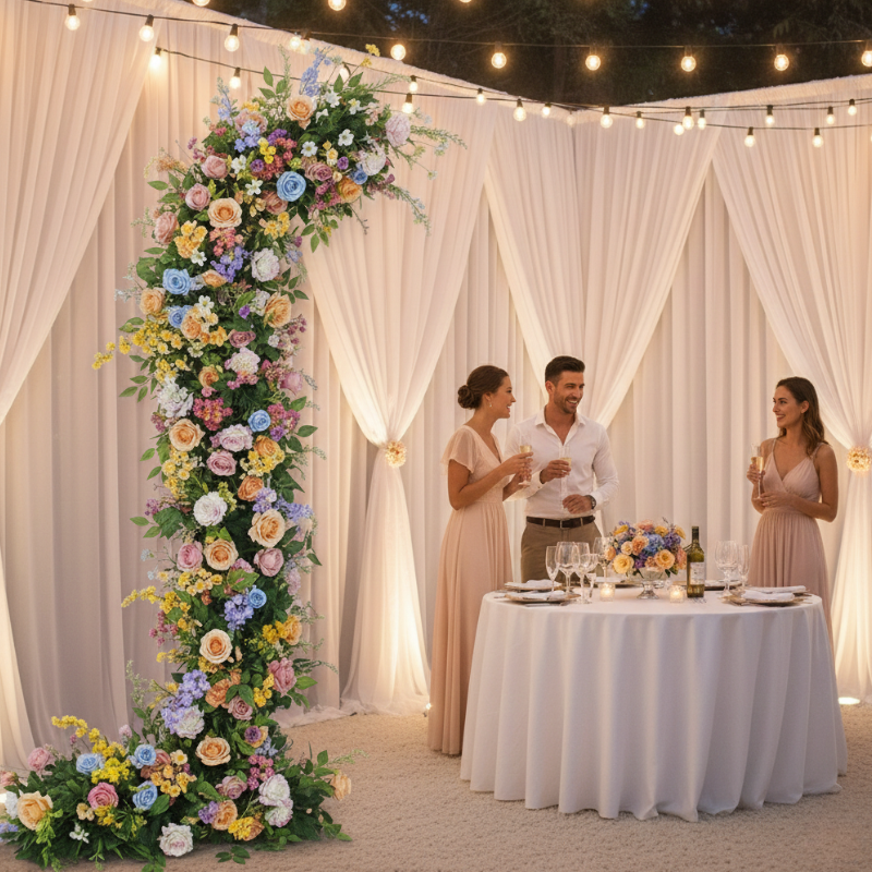 Guirlande De Fleurs Artificielles En Arche Décorative