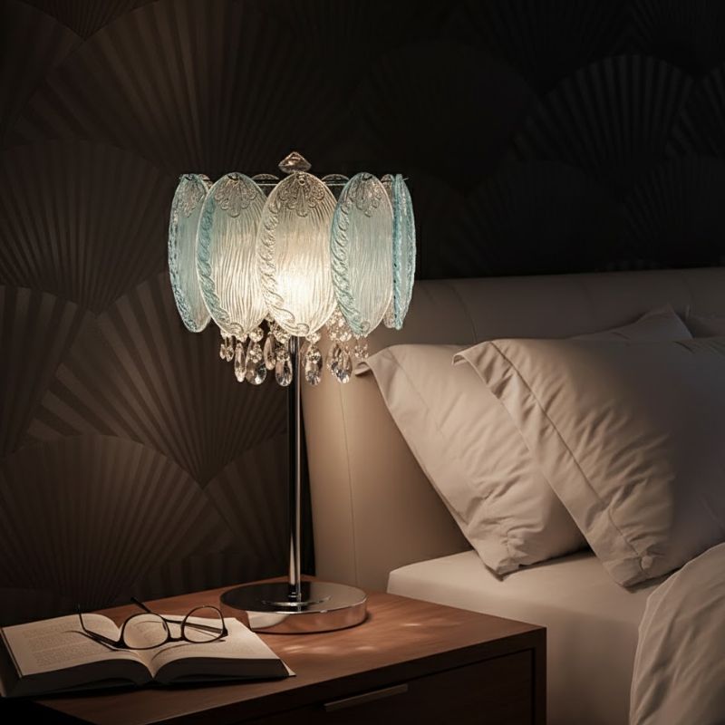 Éclairages De Table Modernes Avec Verre Sculpté