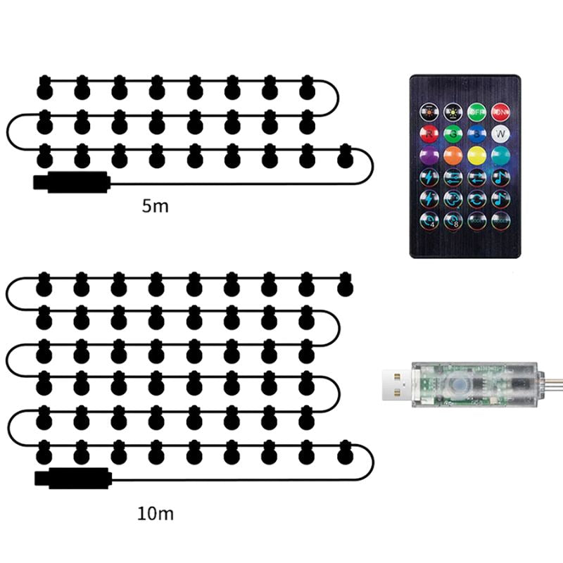 Guirlandes Guinguette Multicolores Lumineuses Intelligentes