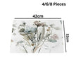 Set De Table En Lin Motif Floral Aquarelle Élégant