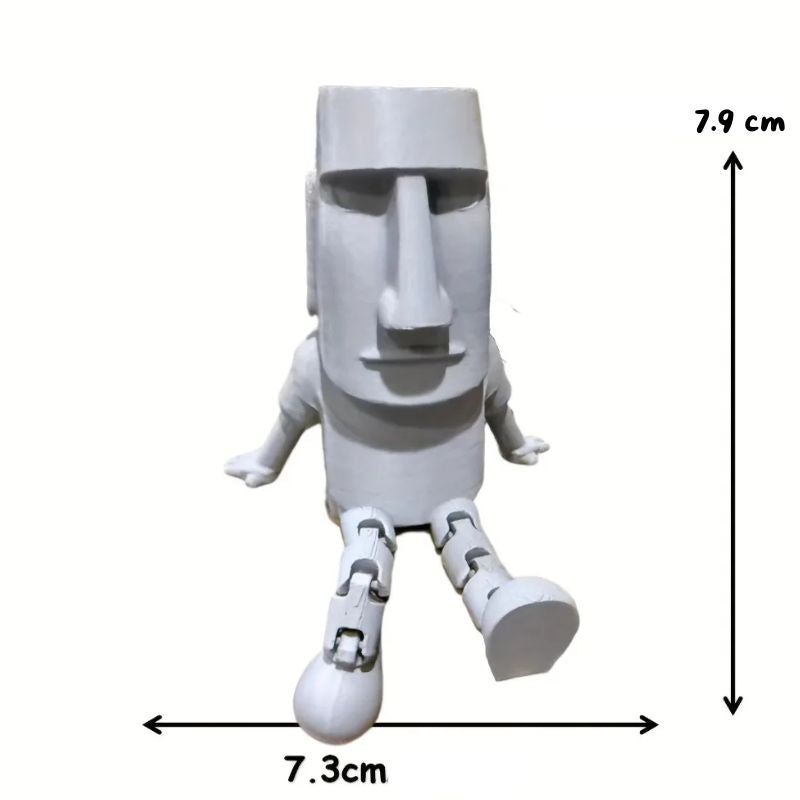 Sculpture Moai Moderne Avec Position Relax