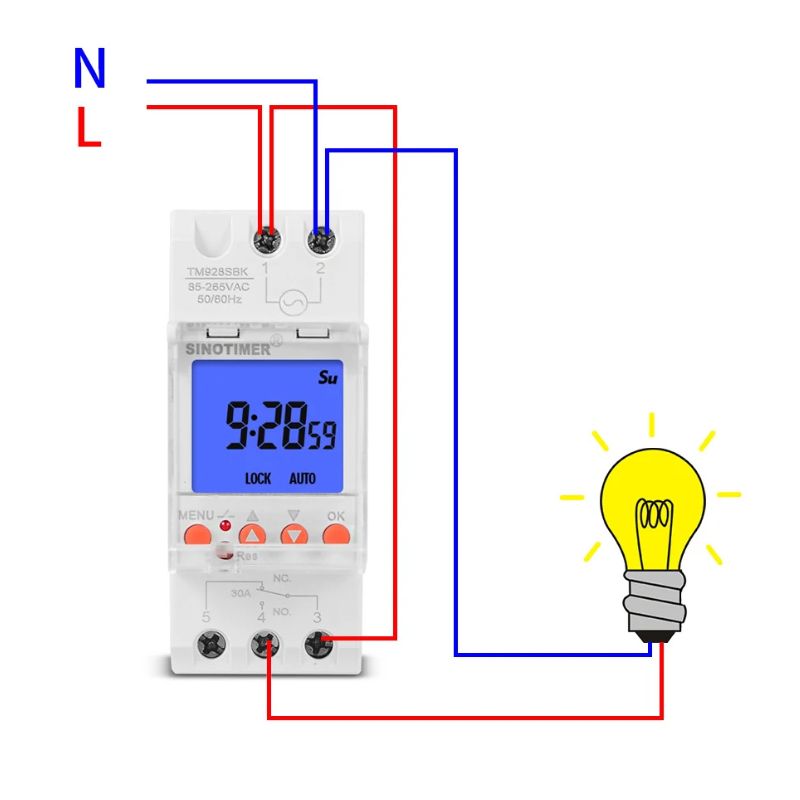 Programmateur Électronique Avec Écran LCD Rétroéclairé Et Verrouillage