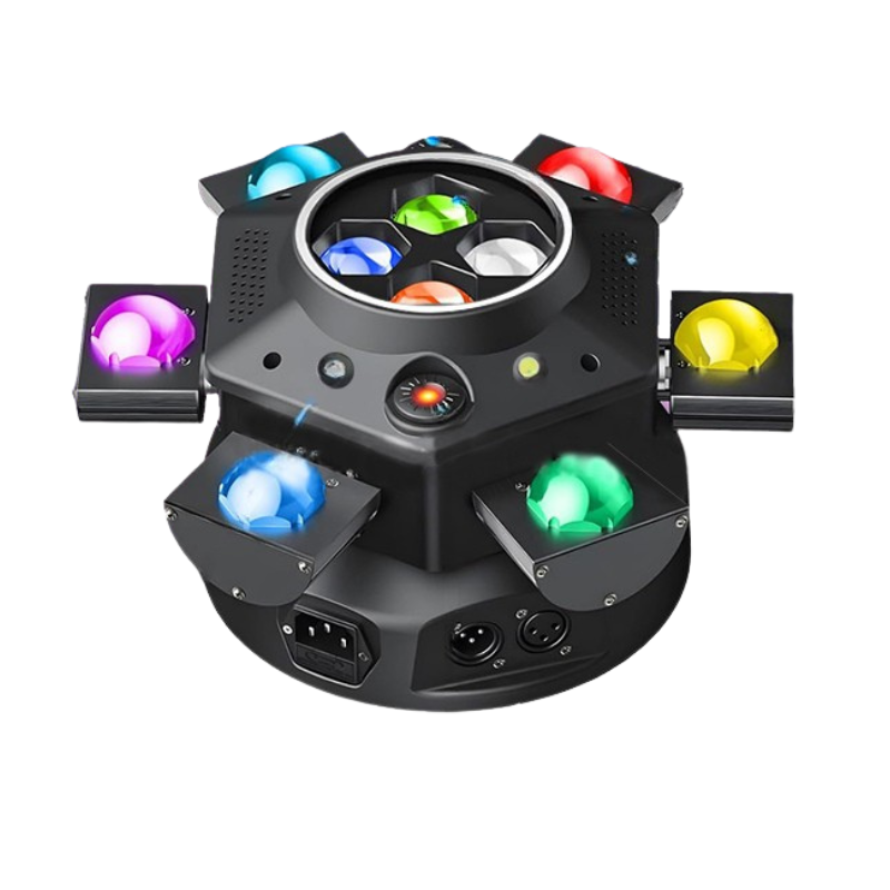 Éclairage Festif Projecteur LED 6 Têtes Effet Stroboscopique
