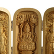 Sculpture En Bois Ornement Bouddhiste Traditionnel Sculpté