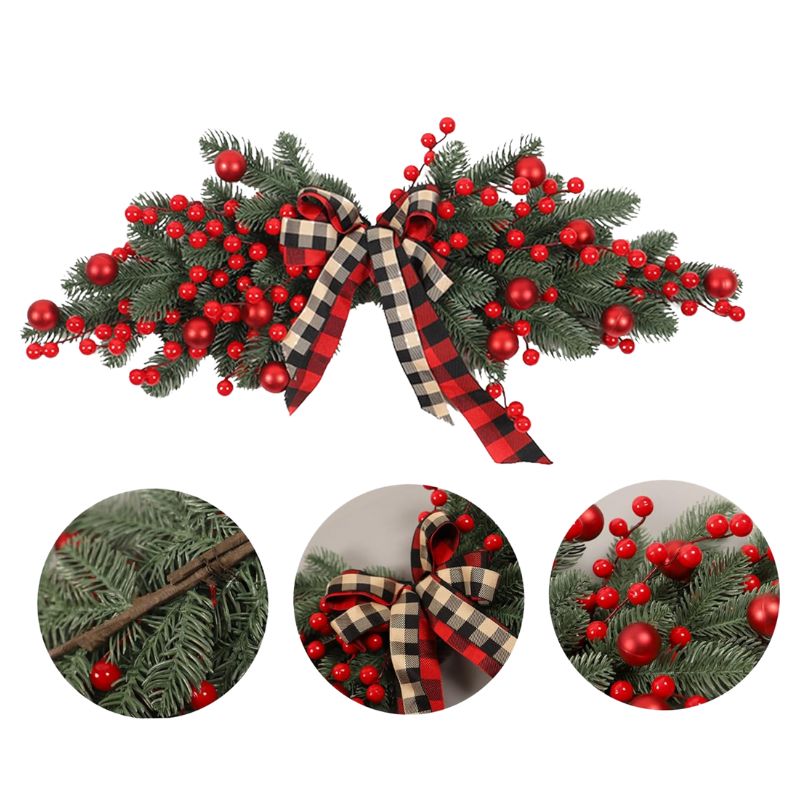 Décorations de Noël Guirlande de Baies Rouges