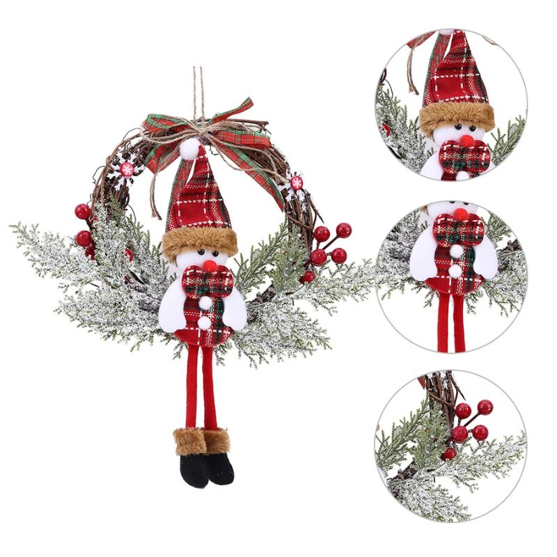 Décorations de Noël Couronne Bonhomme de Neige