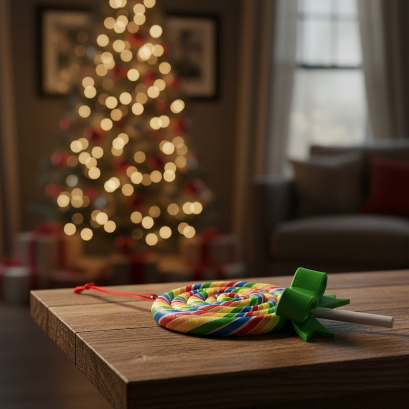 Décorations de Noël Sucette Colorée avec Nœud