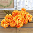 Fleur Artificielle Orange Avec Pompons