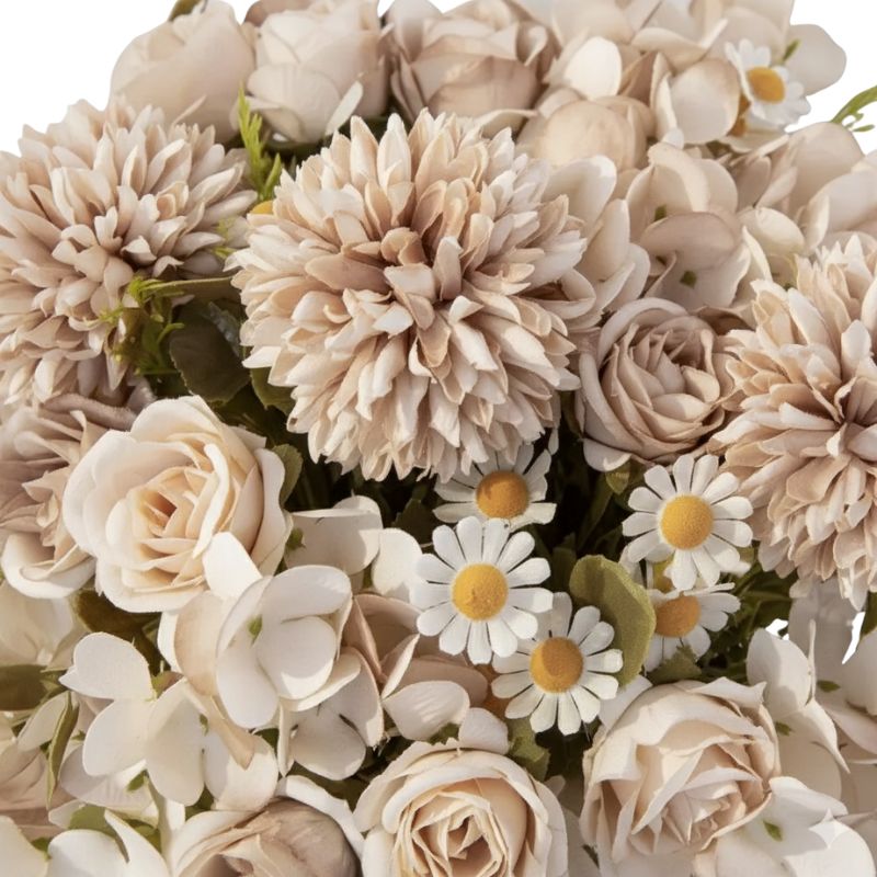 Fleur Artificielle Beige Avec Arrangement Floral Chic