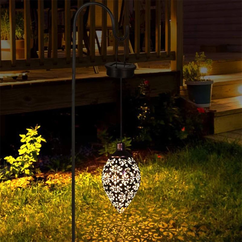 Luminaires Solaires Décoratifs Suspendus en Métal Ajouré