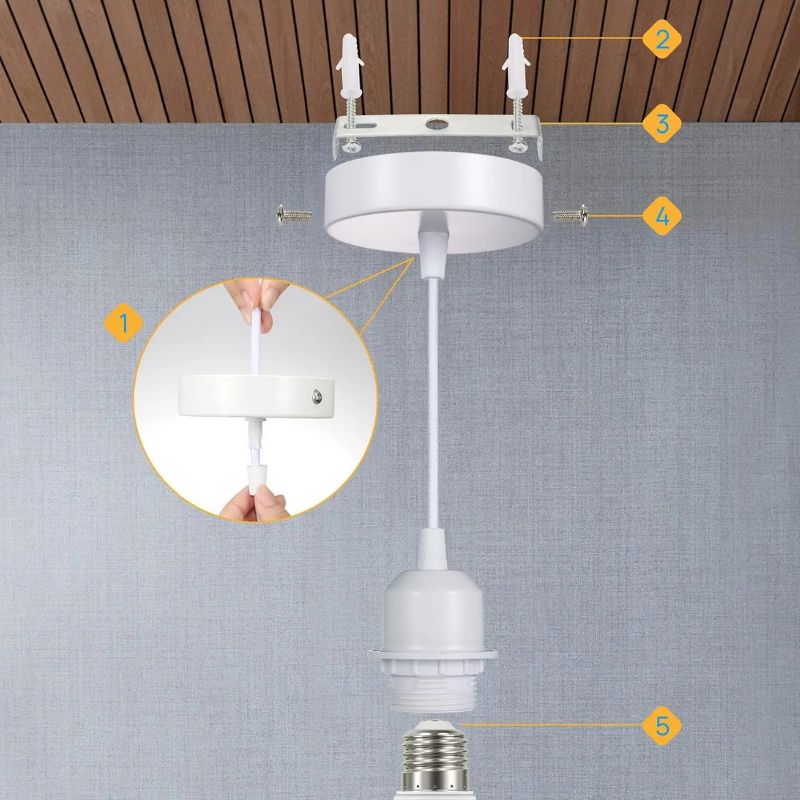 Kit De Suspension Luminaire Avec Douille Pour Ampoule